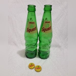2 Swirl Squirt Soda Pop Bottle 12 Fl Oz Quitased Hecho Made in Mexico